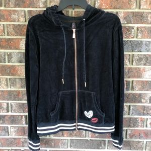 Betsey Johnson Black track jacket